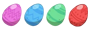 Зеленое яйцо, Синее яйцо, Розовое яйцо, Красное яйцо