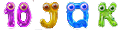 10, J, Q, K в Alien Invaders