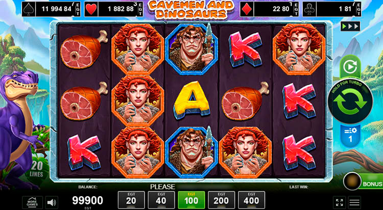 Cavemen and Dinosaurs демо