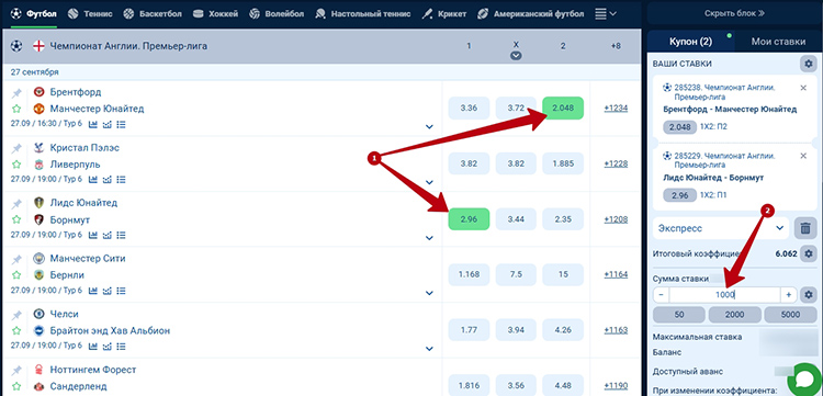 Купон прогноза