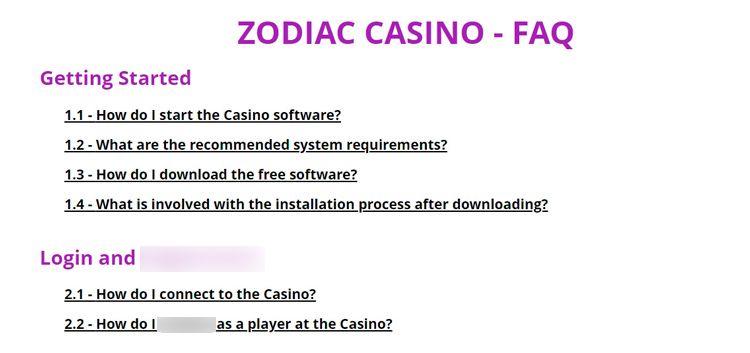 Примеры вопросов-ответов в FAQ 