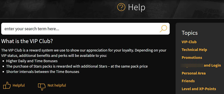 Большой раздел помощи