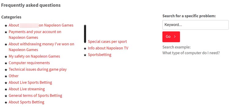 Разделение FAQ по группам
