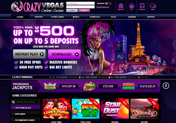 Casino crazy vegas casino bonus промокод