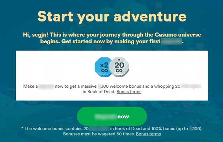 Приветственный бонус