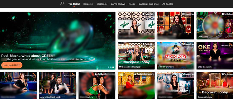 Категории с live-играми 