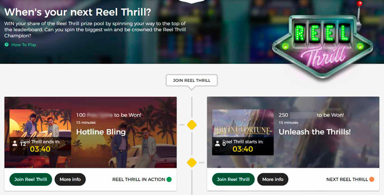 В Reel Thrill можно выиграть бесплатные спины