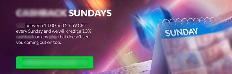 10% проигрыша в воскресенье возвращают на счет