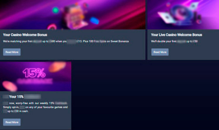 Страница с акциями 