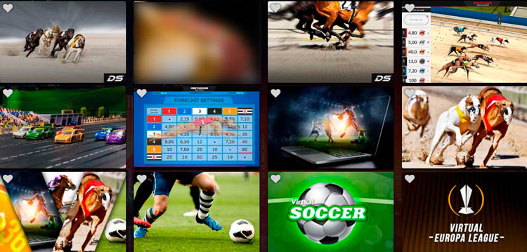 Раздел Virtual Sport