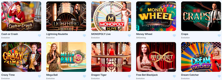 Большой ассортимент лайв-трансляций