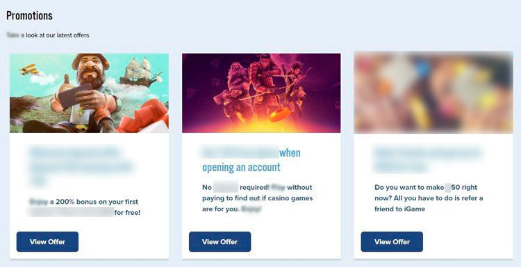 Страница с промо-предложениями