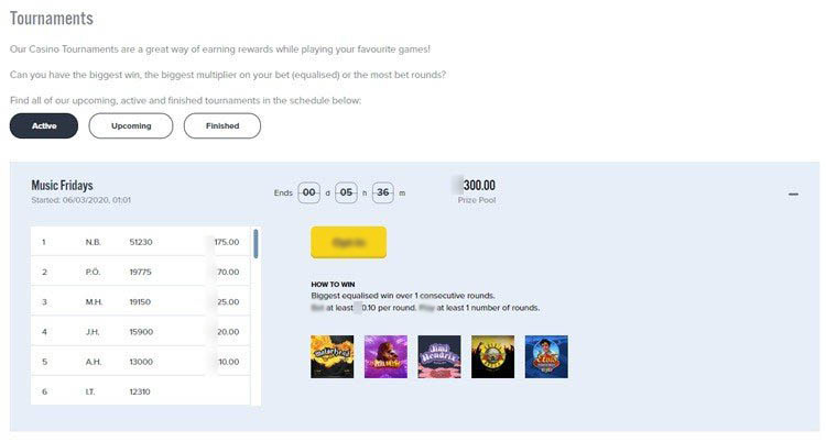 Условия участия в турнире