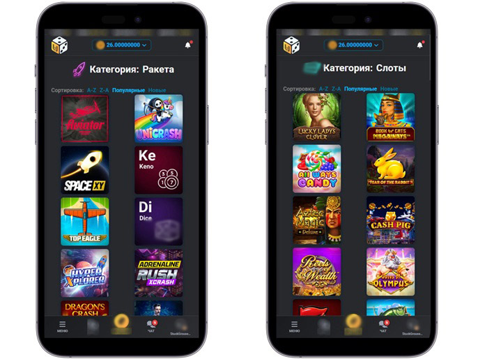 Популярные игры в казино