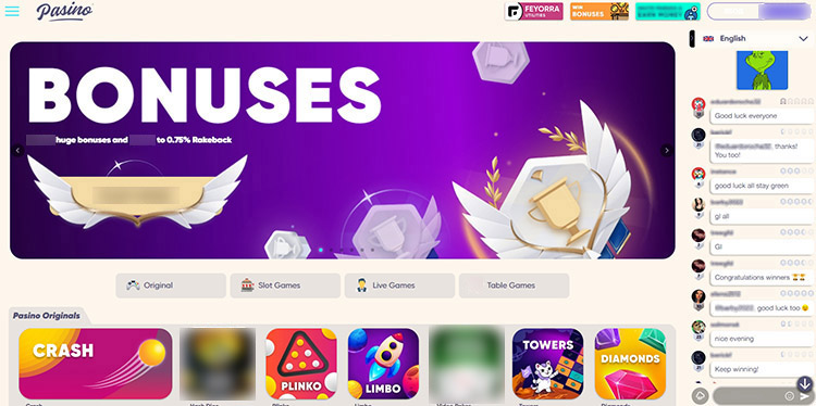 Интерфейс стартовой страницы