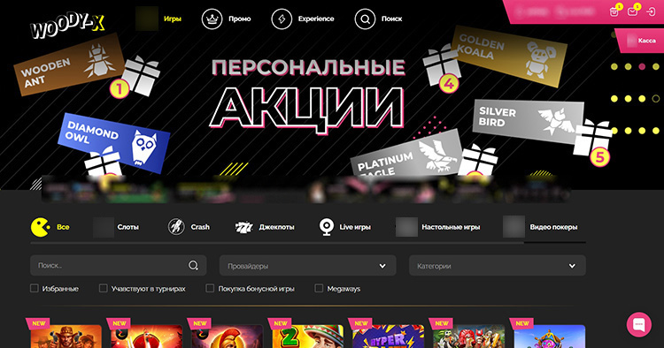 Обзор казино Вуди