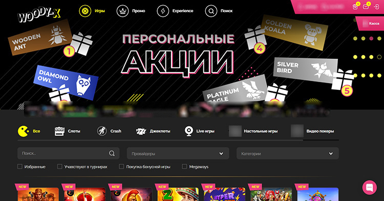 Обзор казино Вуди