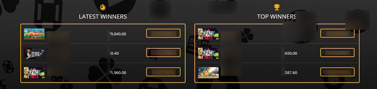 Последние выигрыши