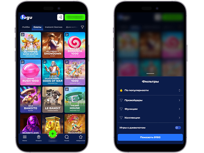 Игры в Fugu Casino