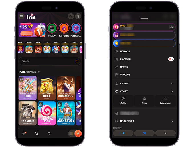 Оформление Iris Casino