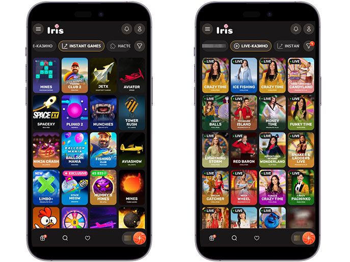 Игры в казино Iris