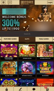 Страница казино на смартфоне