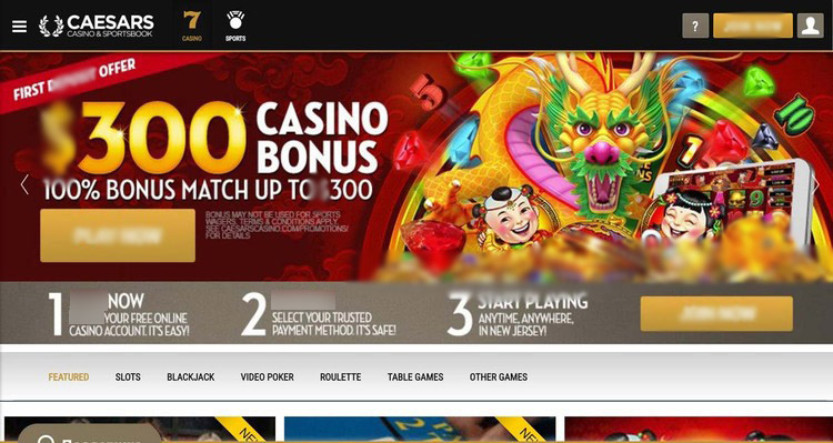 Стартовый экран казино