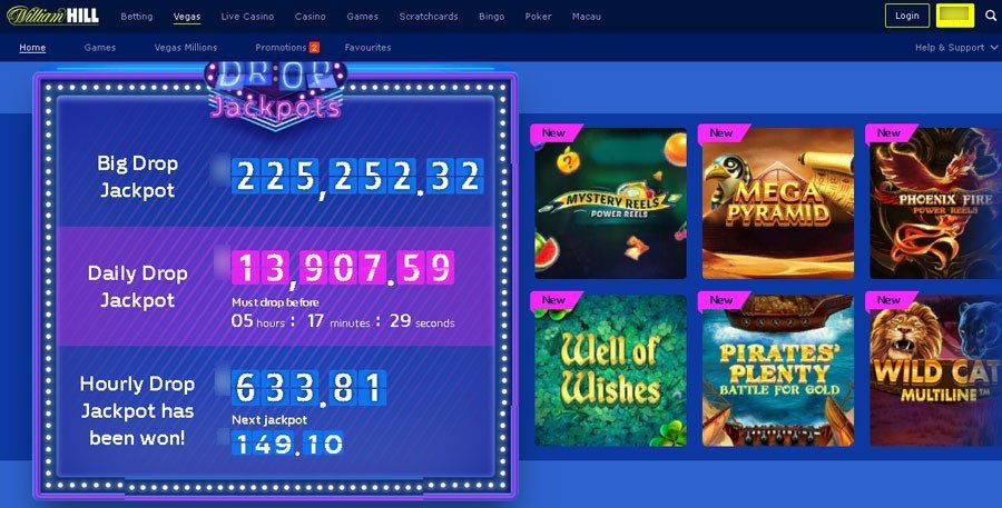 Джекпоты в разделе Вегас