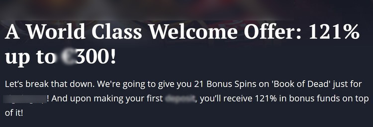 Приветственный бонус 