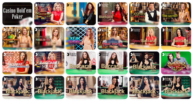 Трансляции с живыми дилерами 