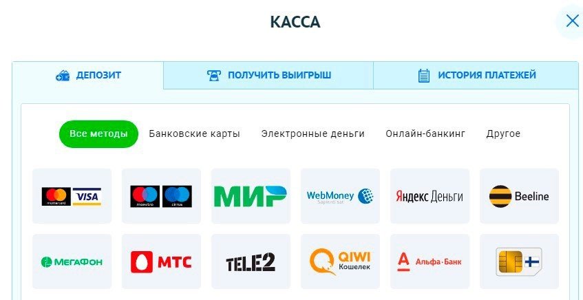 Варианты депозита