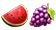 Арбуз, Виноград в 7 Hot Fruits