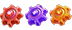 Красная, Фиолетовая, Оранжевая шестеренки в Robo Rush