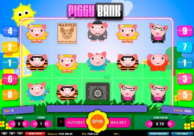 Игровой автомат piggy bank играть