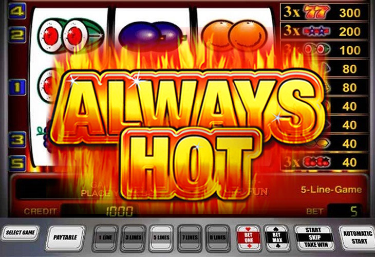 игровой автомат бесплатно always hot