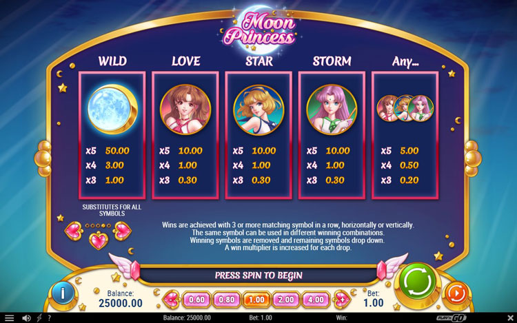 moon princess игровой автомат