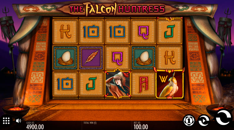 Infolgedessen können spielen Sie The Falcon Huntress