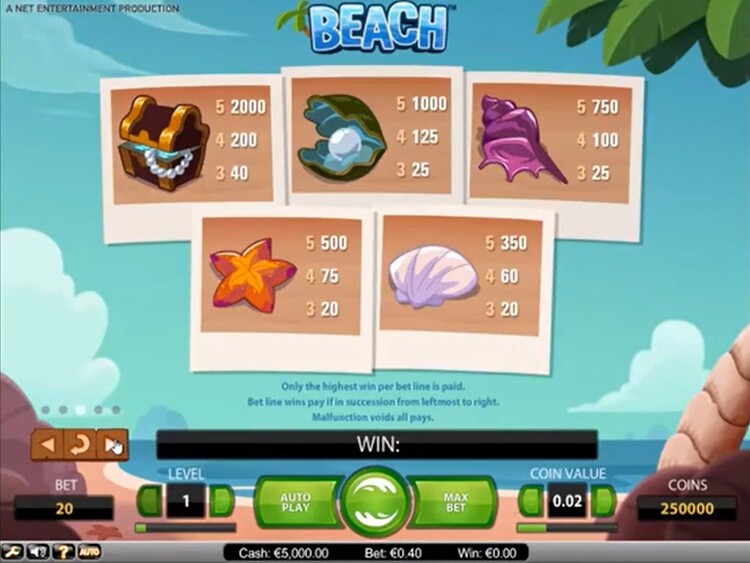 Игровой автомат Beach от NetEnt