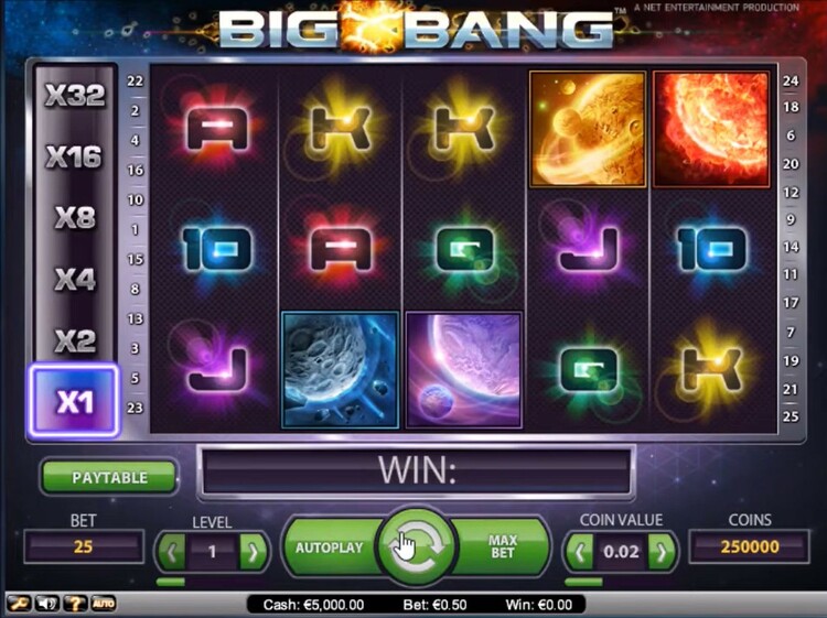 Игровой автомат Big Bang от NetEnt