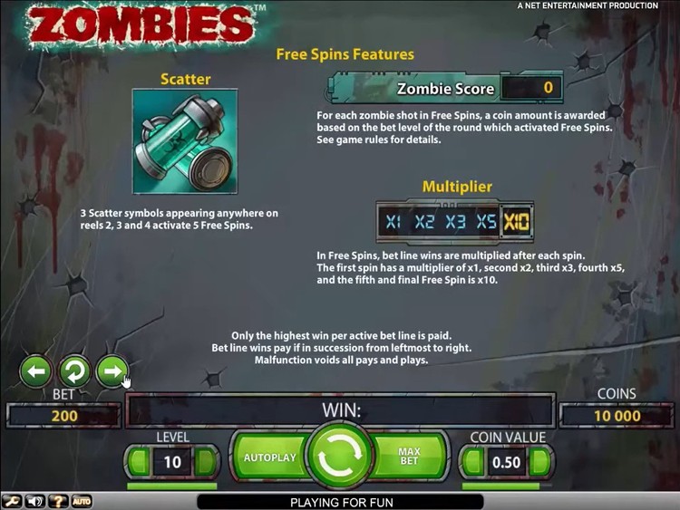 Игровой автомат Zombies от NetEnt