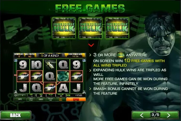 Игровой автомат Incredible Hulk от Playtech