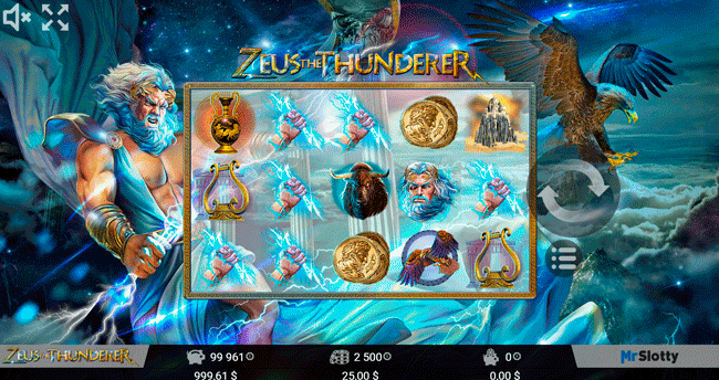 Геймплей слота Zeus the Thunderer