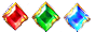 Красный, Зеленый, Синий камни в Gems Sky