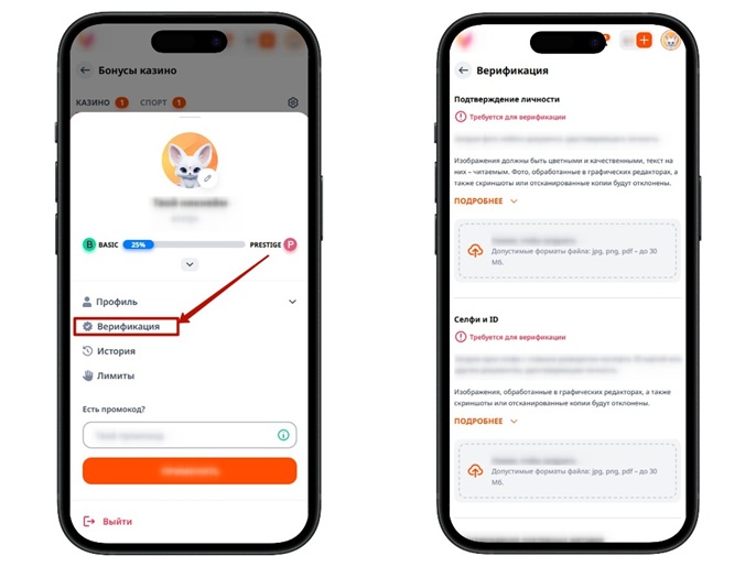 Подтверждение личности