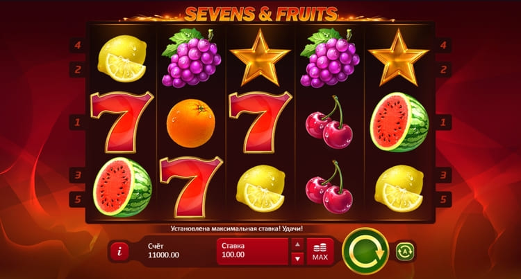 Демо Sevens & Fruits от Playson