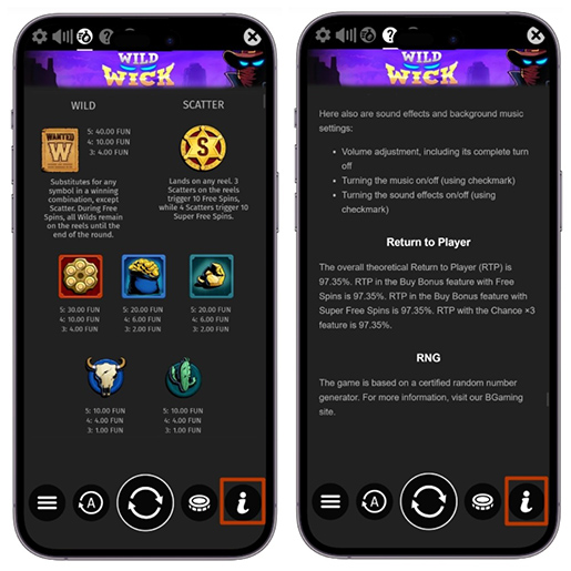 Проверка характеристик слота