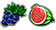 Виноград, Арбуз в Fruits and Stars