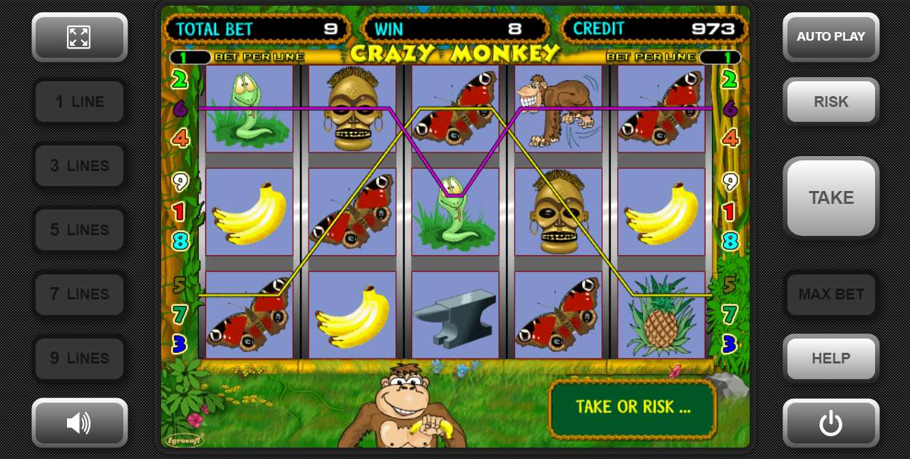 как выиграть в игровом автомате crazy monkey