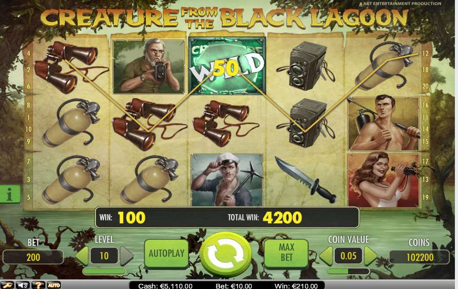 Free play black lagoon slot game